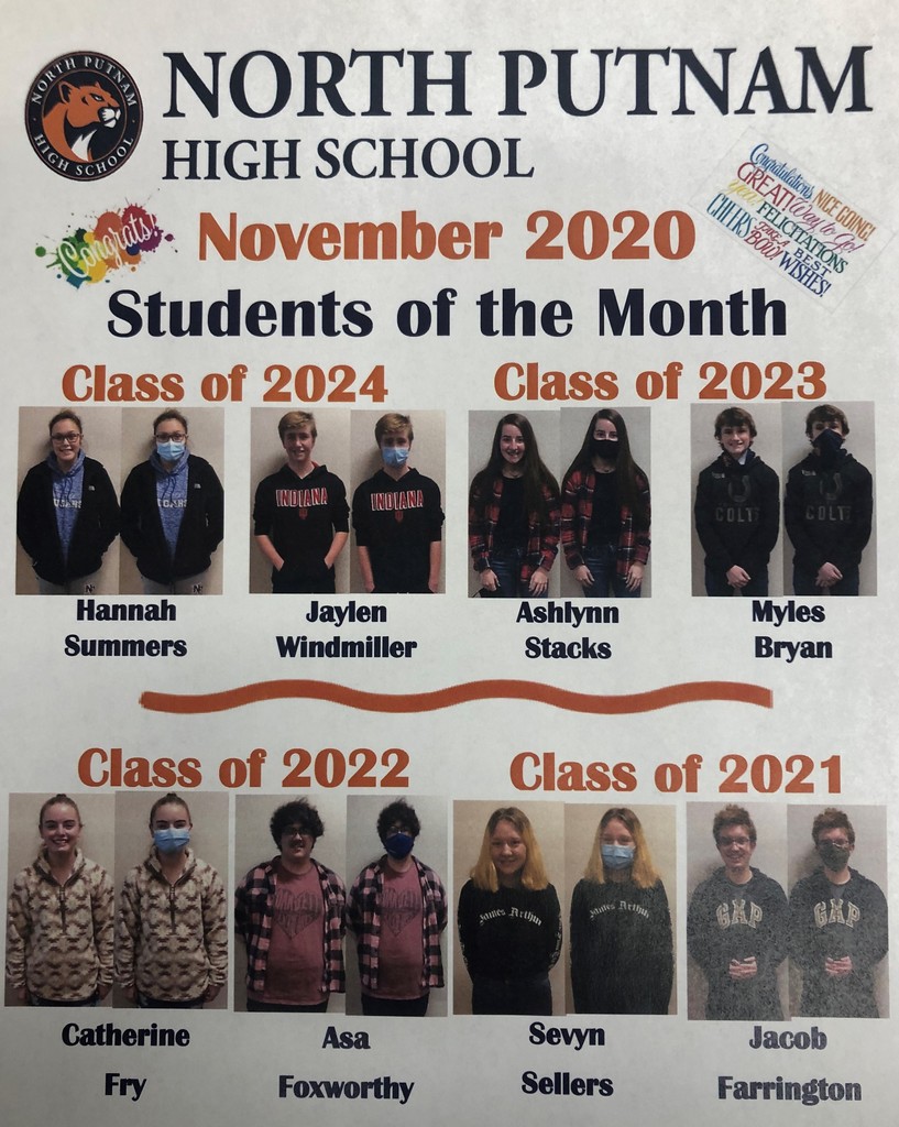 NPHS November Students of the Month