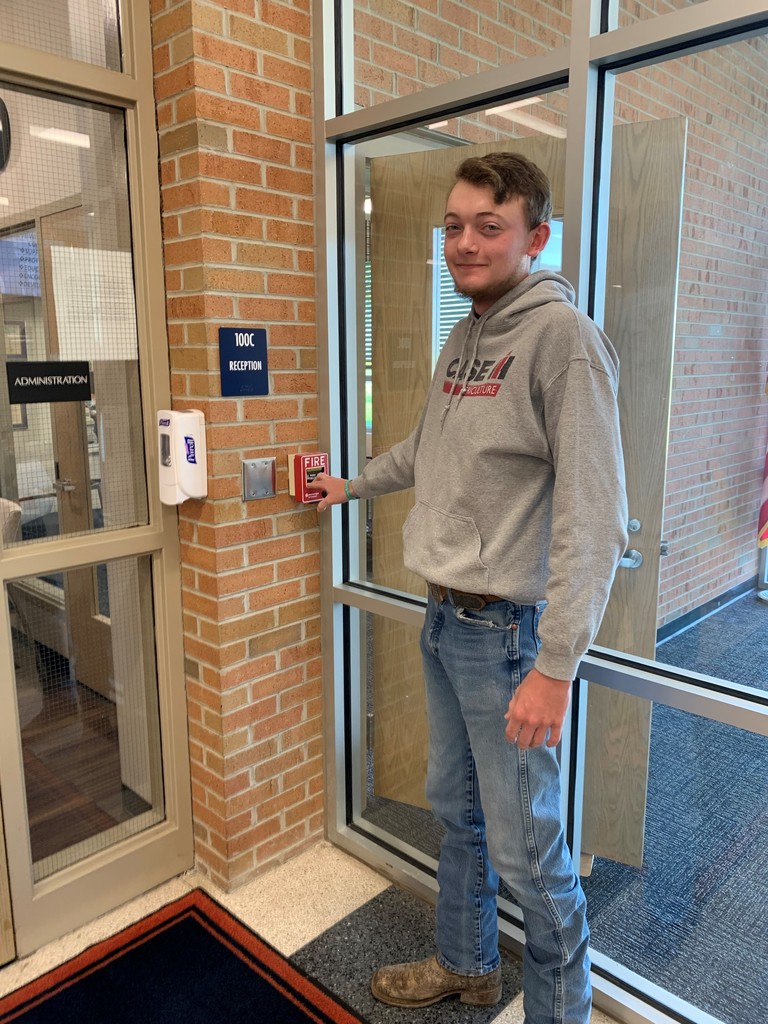 Senior Zach Purdue Fire Drill