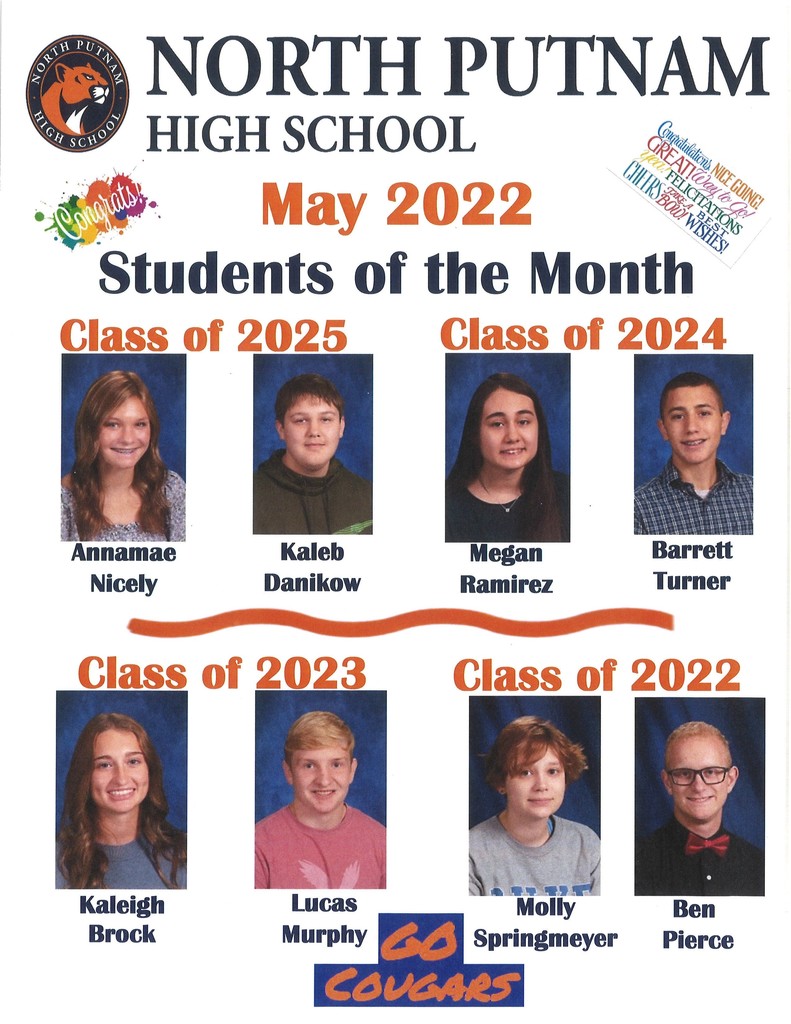 NPHS Student of the Month for May 2022