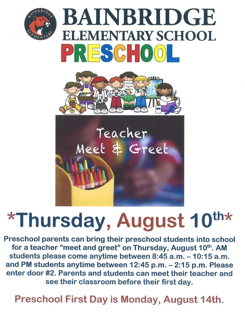 Preschool Teacher Meet and Greet